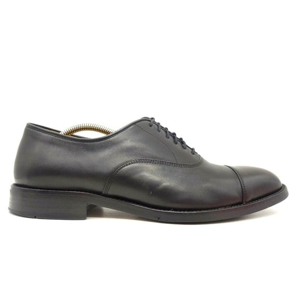 Daniel Cremieux Black Leather Cap Toe Lace Up Oxfords Shoes Men\'s 10.5 D